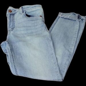 Harper Heritage Blue Skinny Ankle Jeans with Classic Faded Look